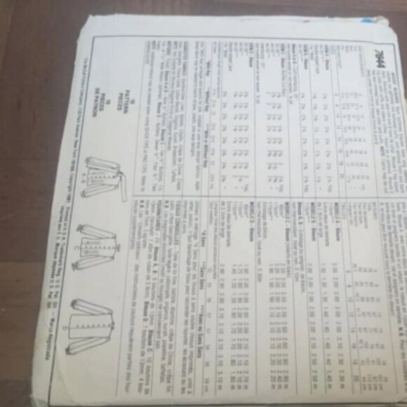 7644 Vintage McCalls SEWING Pattern Misses Back Buttoned Blouse Dressy - Picture 2 of 2